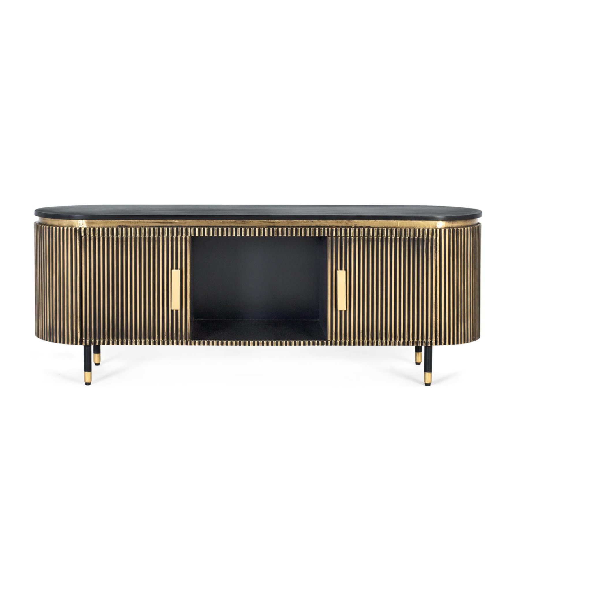 Mueble TV de Madera de Mango 150 Cm Estilo Clásico Moderno