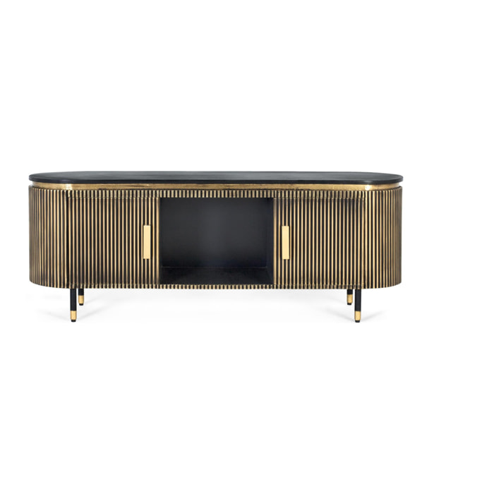 Mueble TV de Madera de Mango 150 Cm Estilo Clásico Moderno