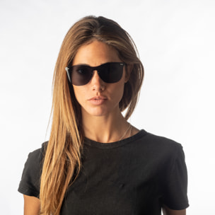 Gafas de sol OCEAN GENOVA - Ahumado planas espaciales con patillas metálicas doradas
