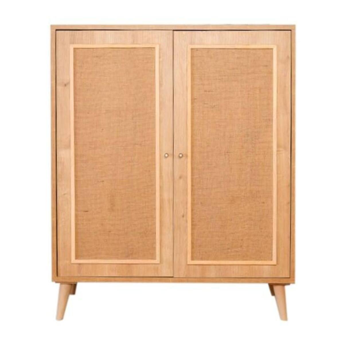 Credenza Dpilegg, Buffet da soggiorno, Madia da salotto, Dispensa da cucina, 90x40h110 cm, Quercia