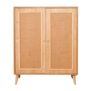 Credenza Dpilegg, Buffet da soggiorno, Madia da salotto, Dispensa da cucina, 90x40h110 cm, Quercia