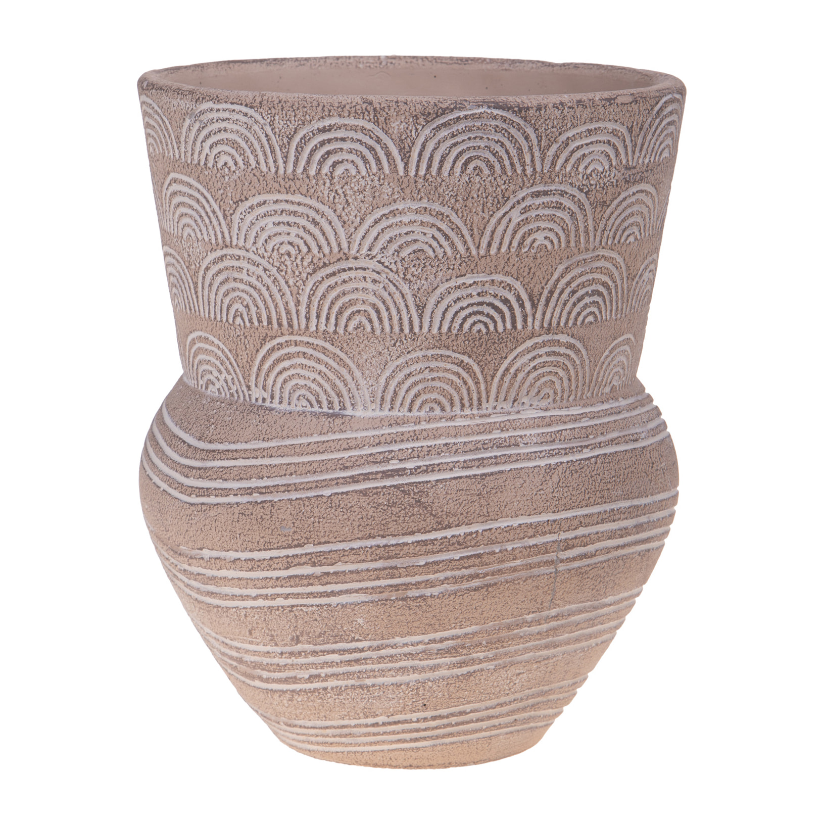 Vaso Spanciato 25Dxh.32 Cm - Pezzi 1 - 25X32X25cm - Colore: Marrone - Bianchi Dino - Decori Casa E Complementi