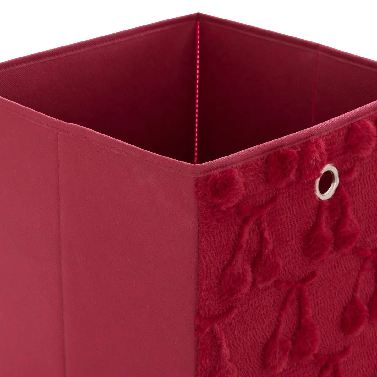 Panier de rangement Fraci 30x30cm Rouge Motifs Cerises