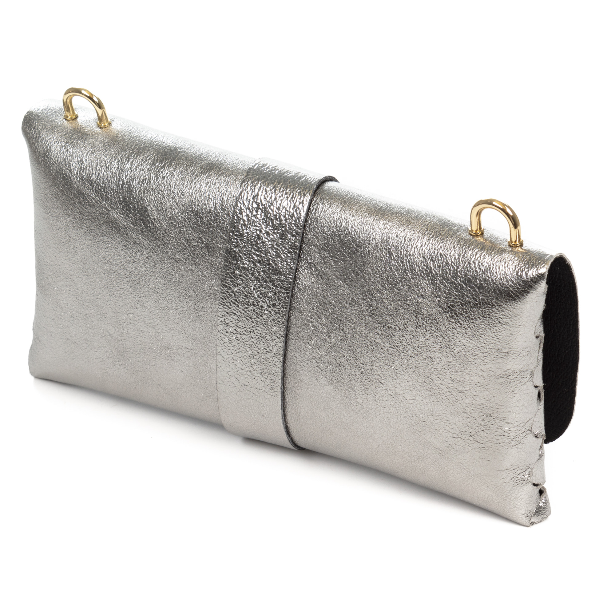 Amaseno borsa a tracolla donna. Pelle autentica Camoscio Laccato.