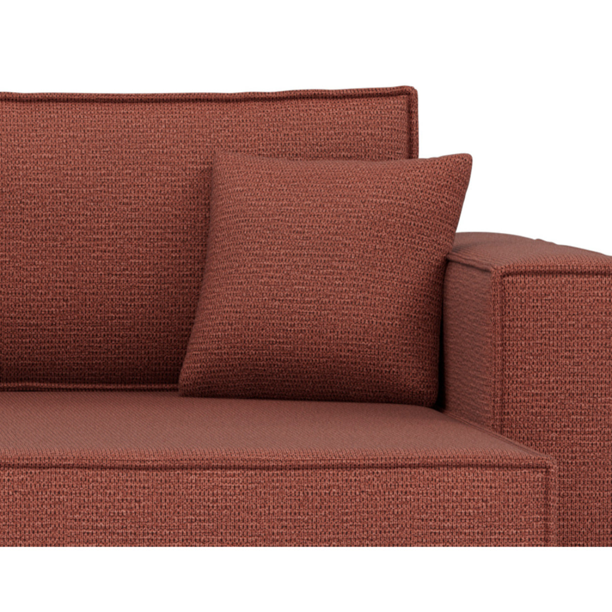 Jonas - canapé d'angle réversible 4 places convertible avec coffre en tissu texturé - Rose