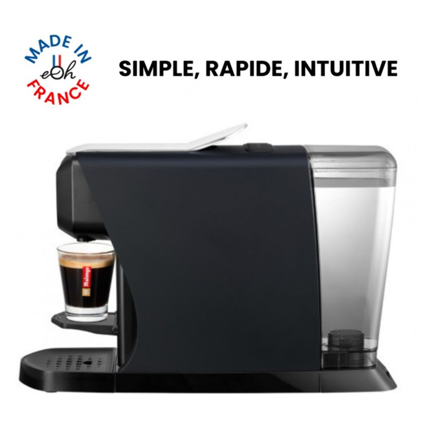 Cafetière à dosette MALONGO EOH NOIR MAT