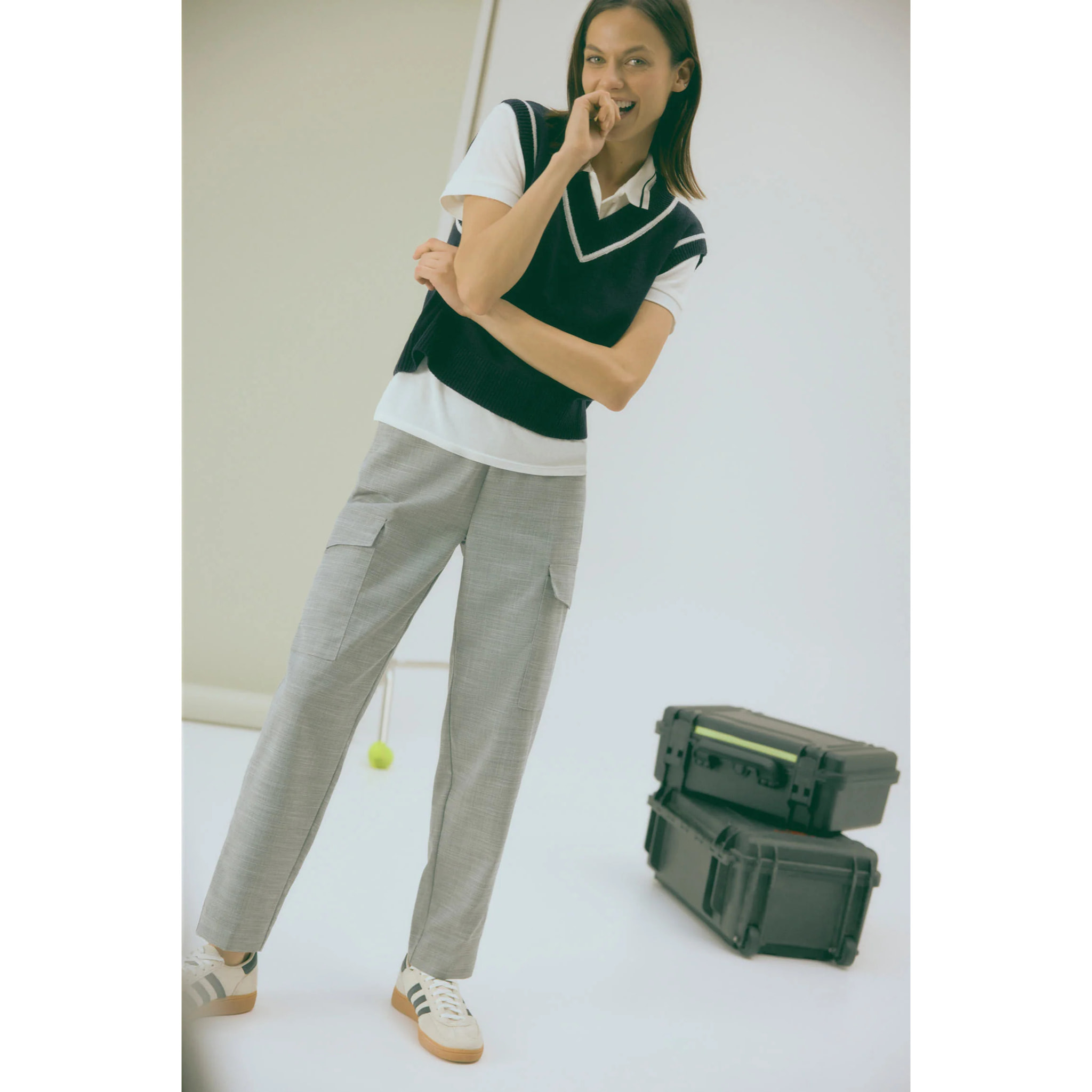 Pantaloni cargo grigi casual