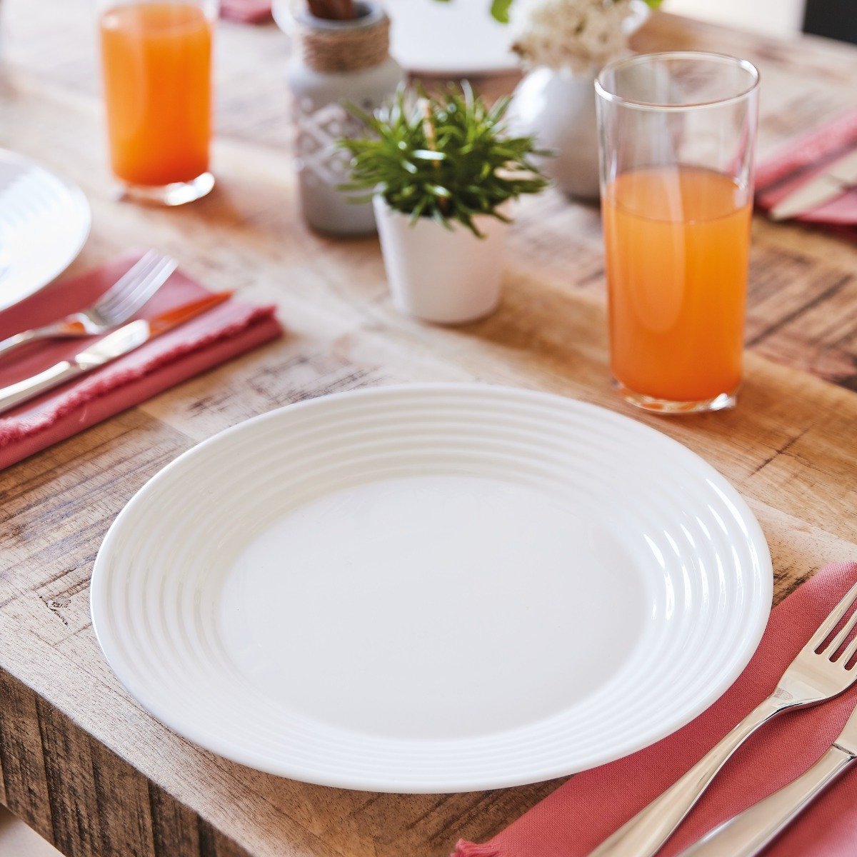 Service de table 18 pièces Harena Blanc - Luminarc - Opale Extra Résistant