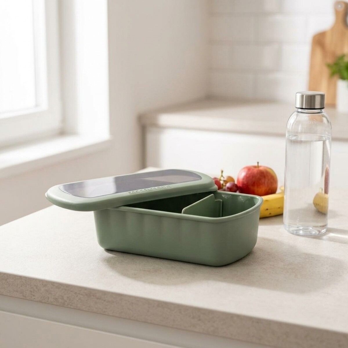 Lunchbox Verte à compartiment réglable sans BPA Fackelmann Storage