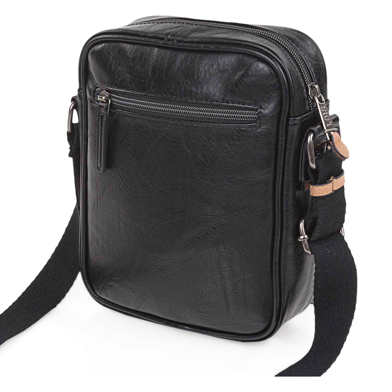 Bandolera Hombre Vegana Lois Warren Negro