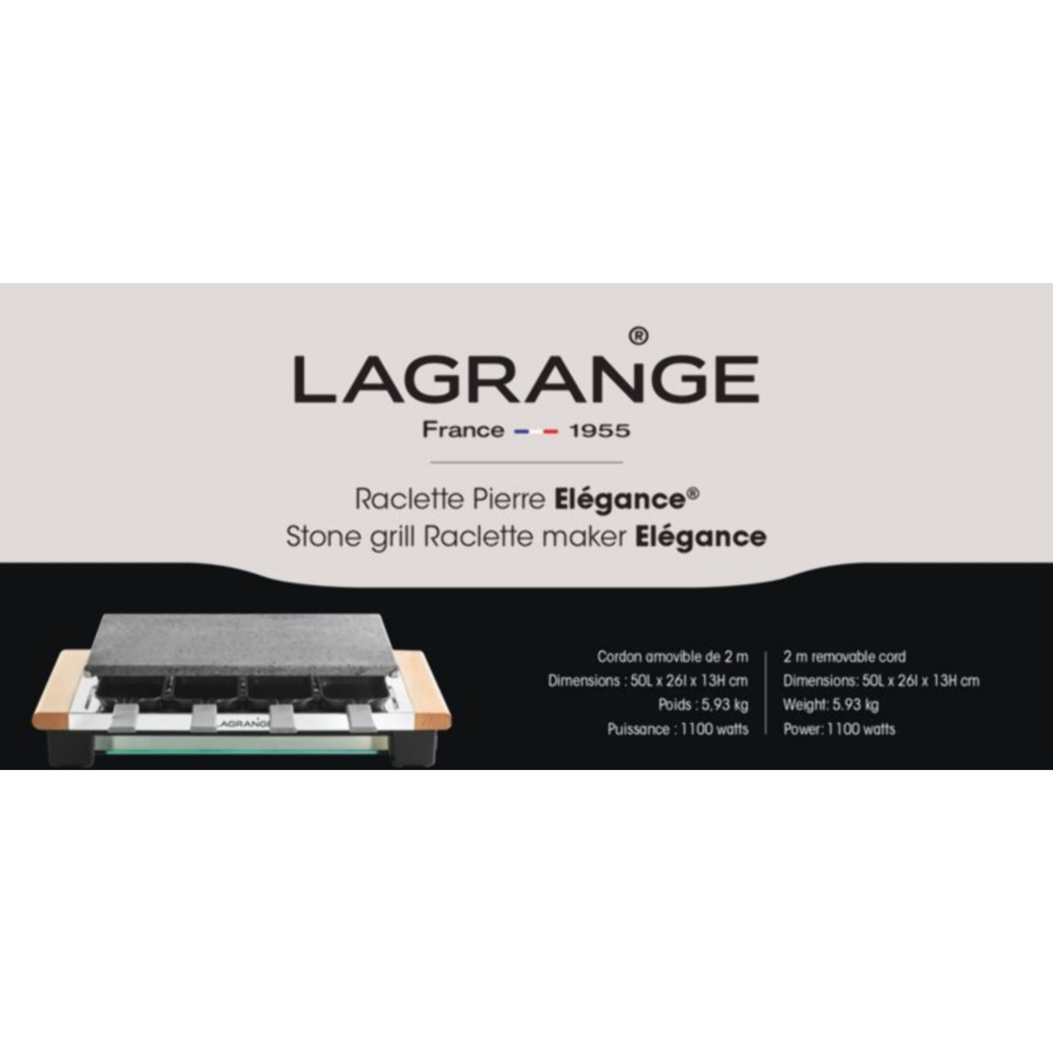 Raclette LAGRANGE pierre elégance bois clair à poser