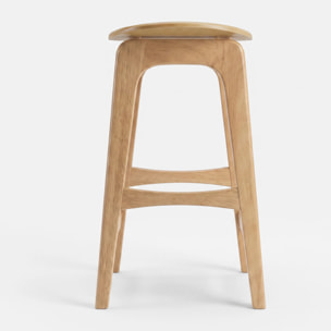 Lot de 2 tabourets pour îlot central 63 cm en bois clair - Jude