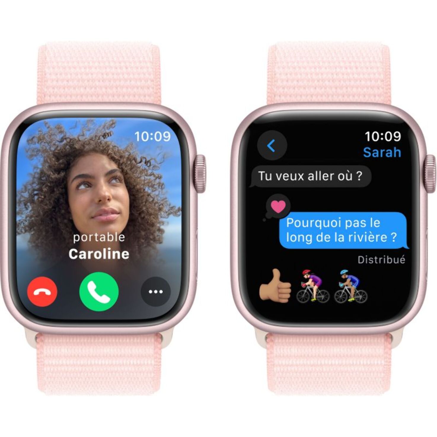 Montre connectée APPLE WATCH Serie 9 45mm Aluminium / Rose Loop