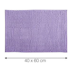 Tapis de bain Microfibre CHENILLE 40x60cm Lavande MSV