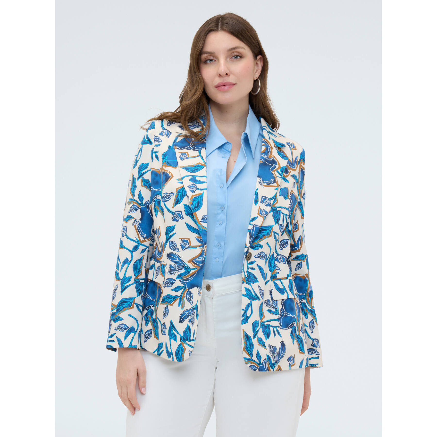 Fiorella Rubino - Blazer con estampado floral - Light - blue