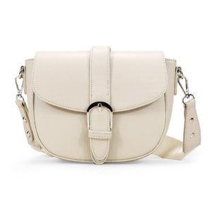 Bolso bandolera gris con solapa