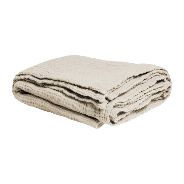 Plaid en gaze de coton, SIMPLEMENT GAUFRÉ