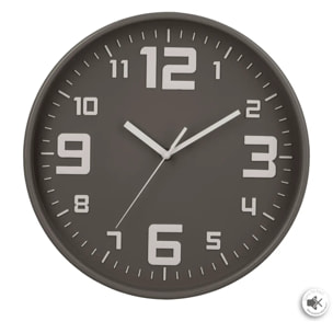 Horloge métal gris D30cm