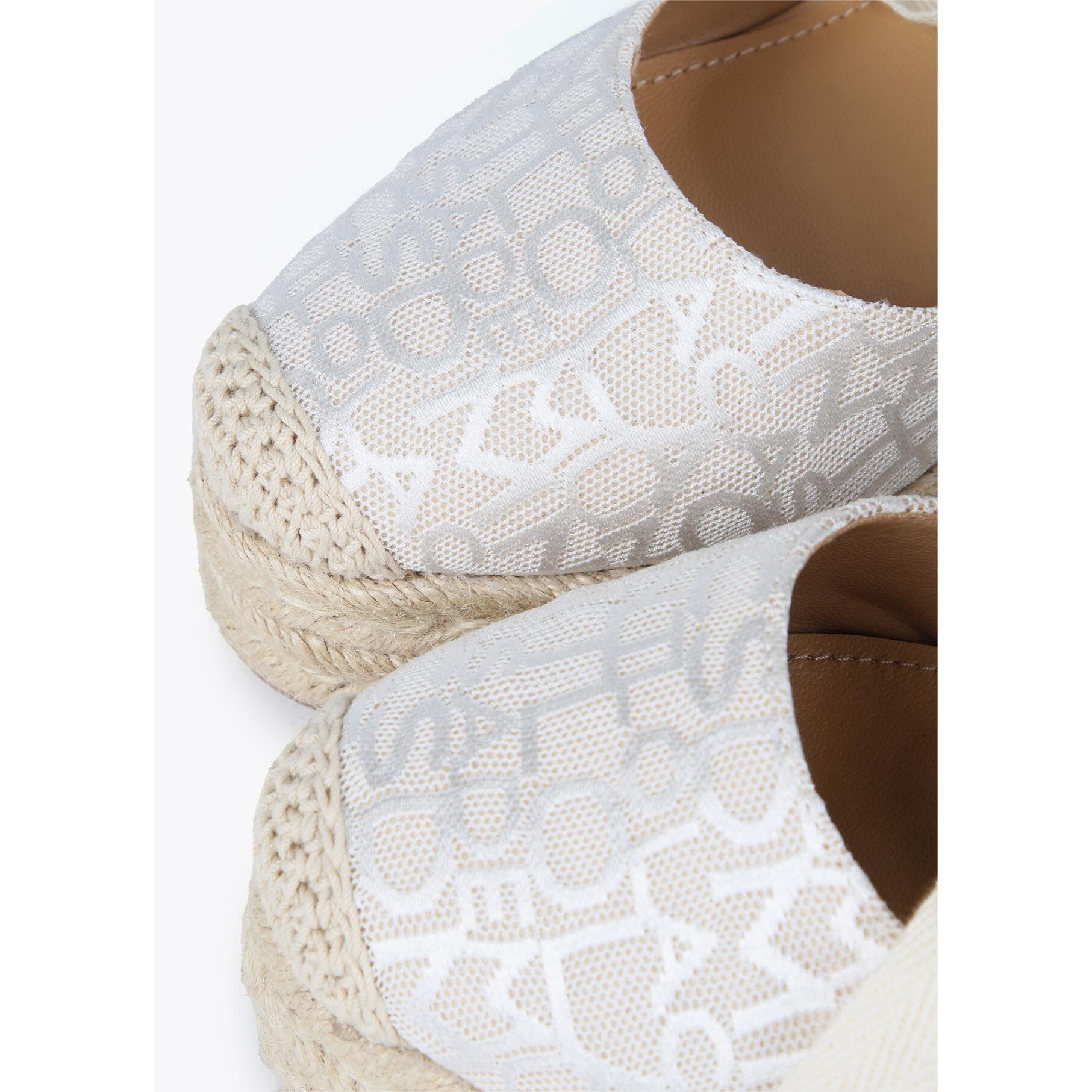 Zeppe effetto fibra naturale monogramma