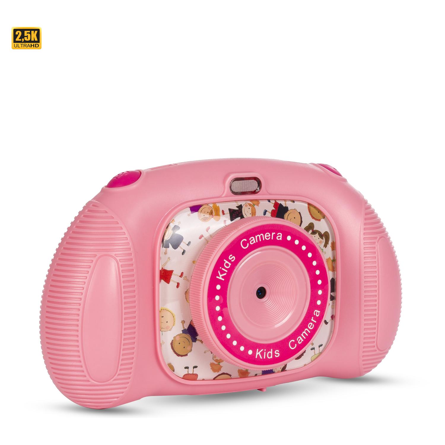 Fotocamera e videocamera per bambini con 25 giochi integrati. Doppia fotocamera, video da 20 megapixel e 2,5 K. Schermo da 2,4 pollici.