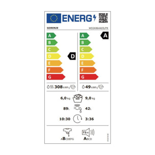 Lave linge séchant hublot GORENJE WD2A964ADS/FR