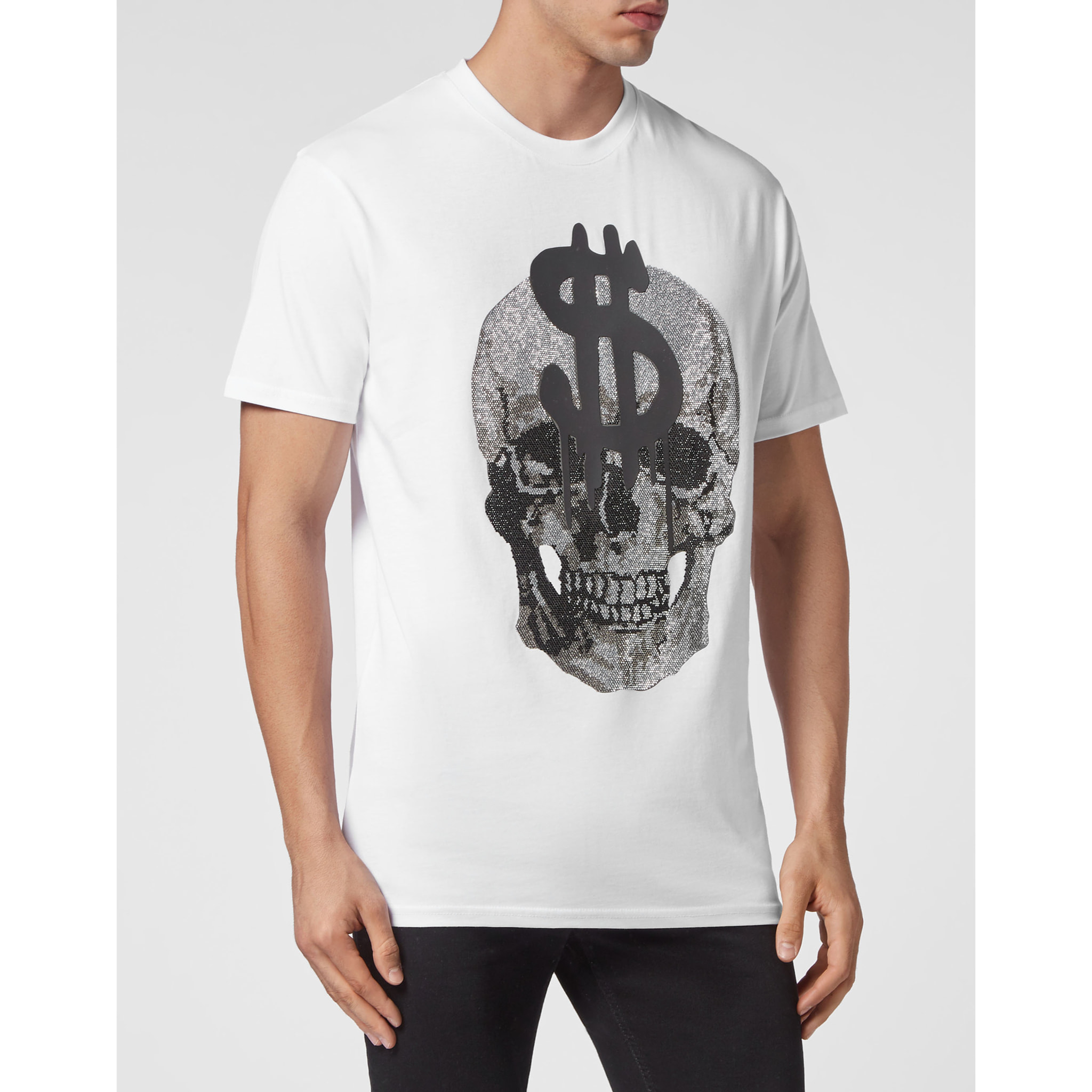 PHILIPP PLEIN T-Shirt Round Neck SKULL