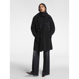 Elena Mirò - Cappotto teddy - Nero