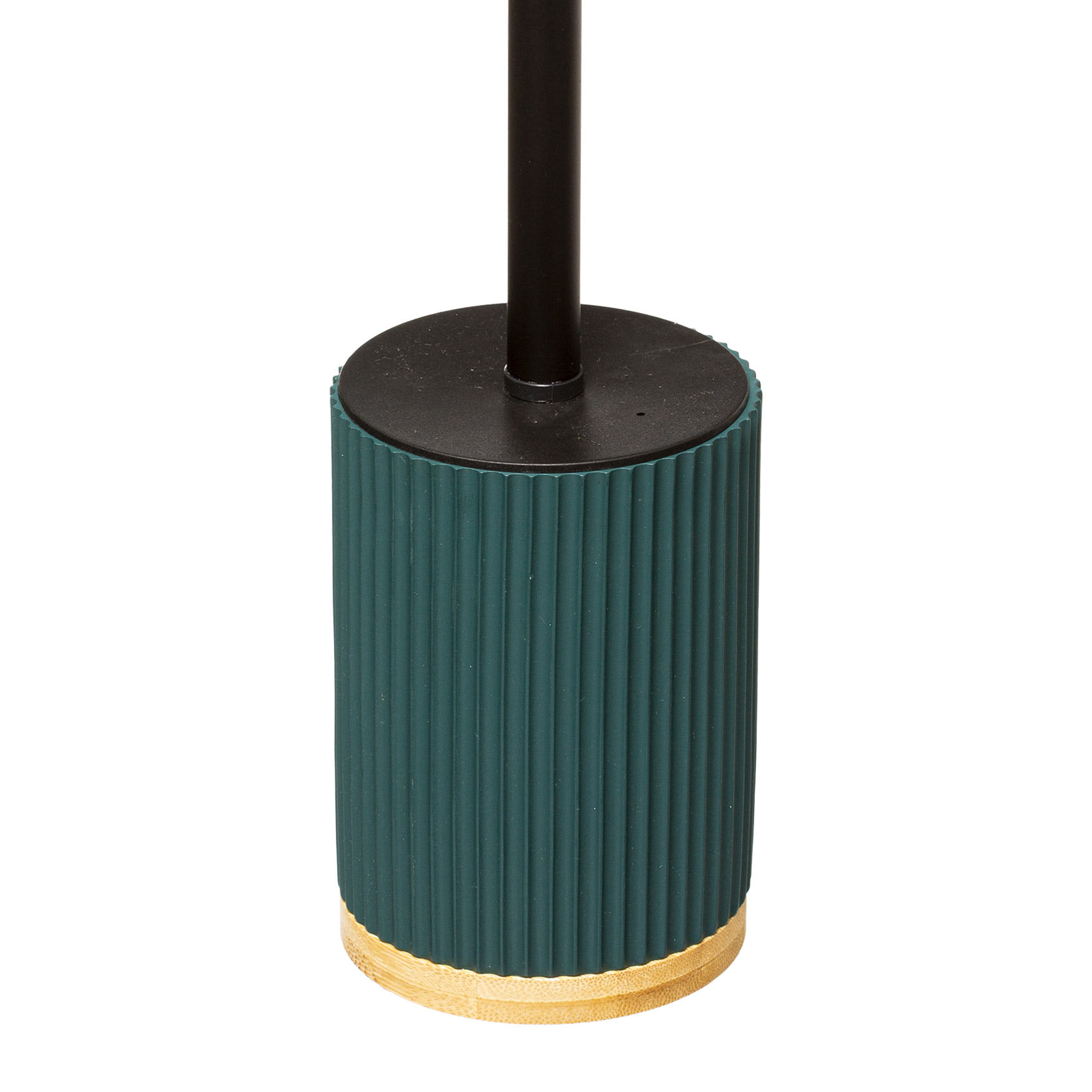 Brosse et pot wc strié - Bleu Pétrole