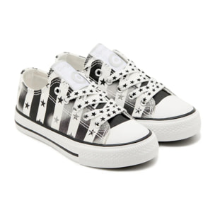 Zapatillas Bajas de Niños Blanco y Negro