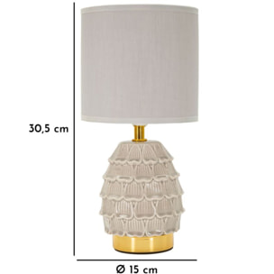 LAMPADA DA COMODINO PIGNY GRIGIA CM Ø 15X30,5