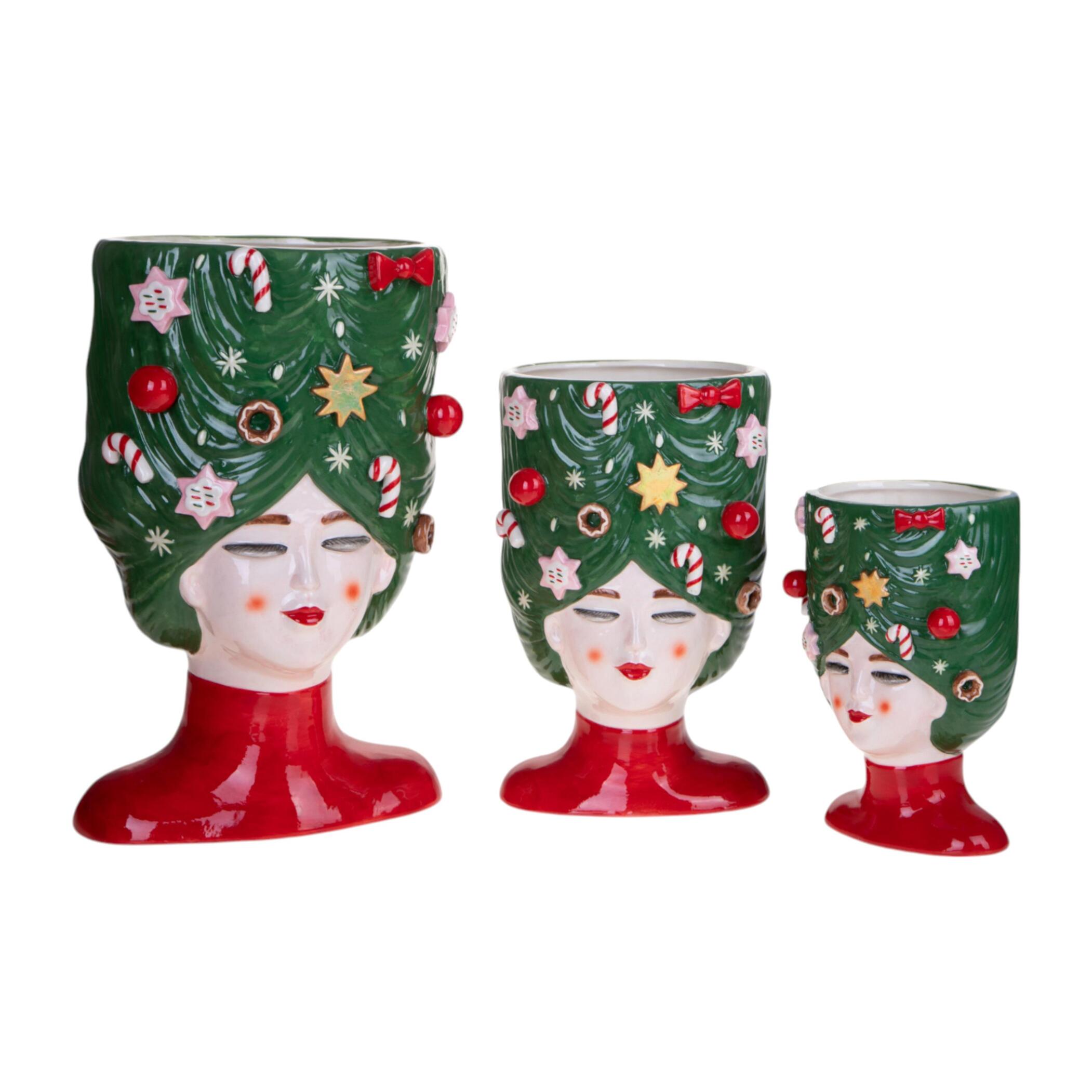Cachepot regina del Natale - Pezzi 1 - 23xH36x20cm - Bianchi Dino SpA
