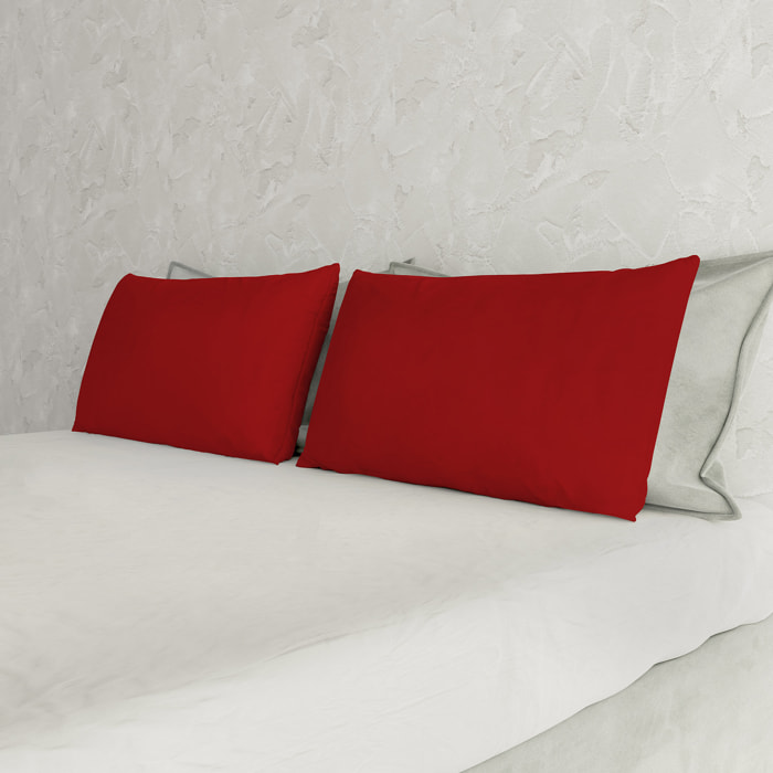 COPPIA FEDERE ELEGANT, 100% Microfibra - ROSSO
