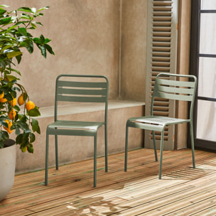 Chaise de jardin acier (lot de 2) AMÉLIA