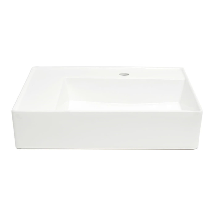 Lavabo SAT Cube Way 60x46 cm avec trou pour robinet au centre (SATCW6046L)