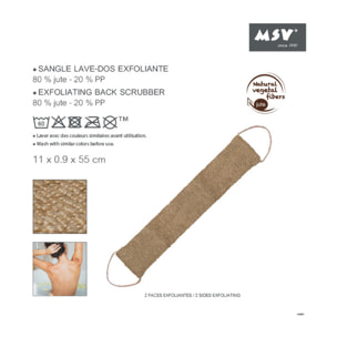 Sangle lave-dos exfoliante en jute MSV