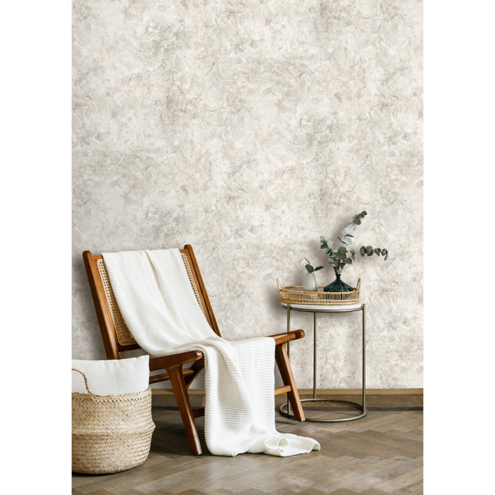Papier peint floral silhouette rose nude