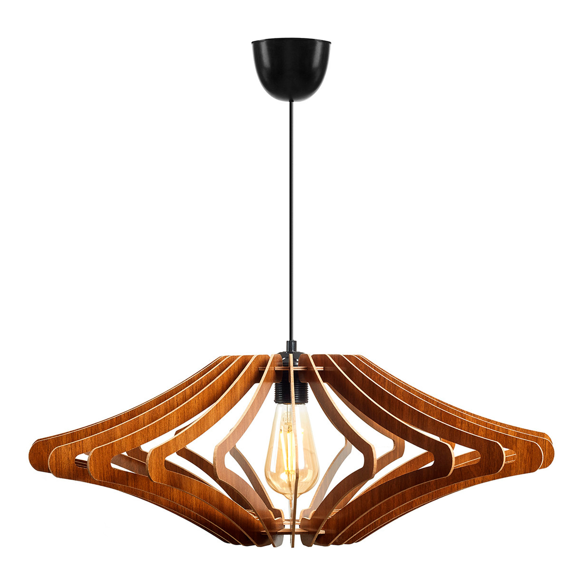 Lámpara de techo 55 cm. nogal, tipo E 27 Max 45 - 60 W