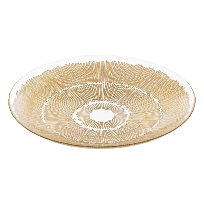 Coupelle Djina D.34cm verre or