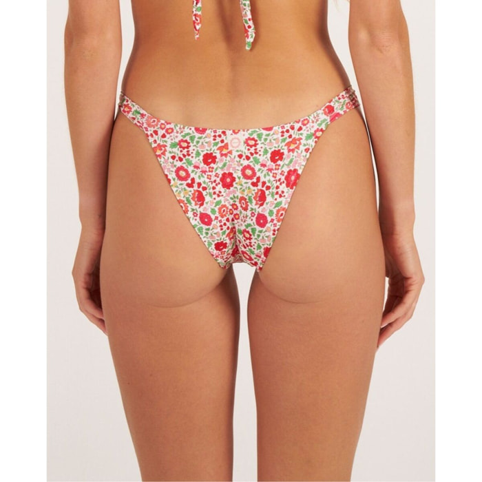 Braga de bikini semibrasileña con estampado de flores