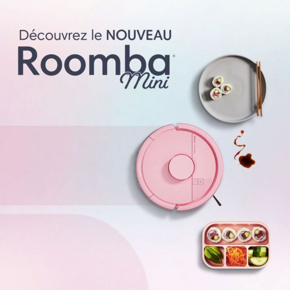 Robot Aspirateur Laveur IROBOT Roomba Mini Rose F155640