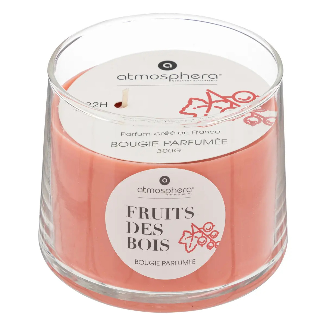 Bougie parfumée "Izor" en verre 300g fruits des bois