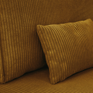 Canapé convertible 3 places en velours côtelé - MILLA