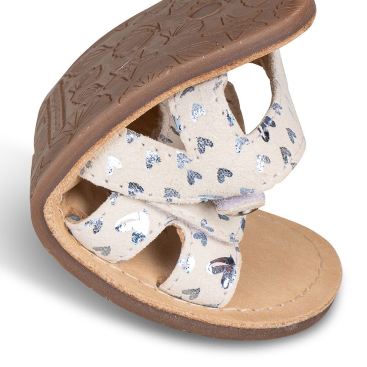 SANDALIA BAREFOOT PIEL CHETTO ESTILO CLÁSICO CORAZONES
