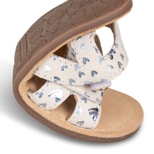 SANDALIA BAREFOOT PIEL CHETTO ESTILO CLÁSICO CORAZONES