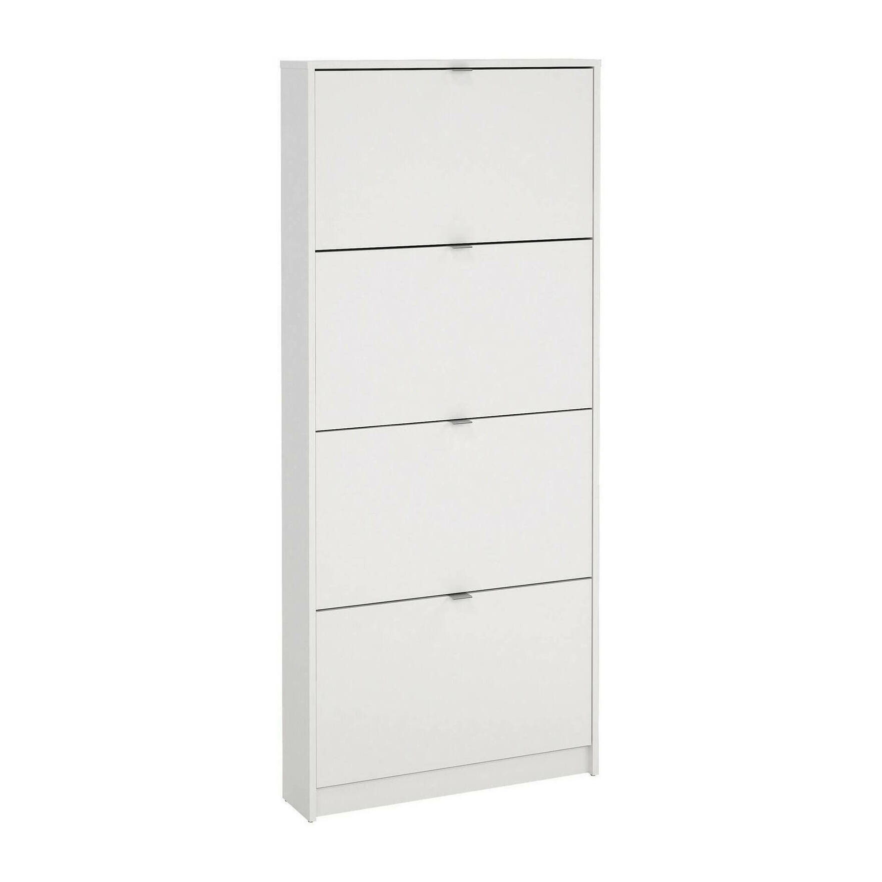 Scarpiera Desideria, Mobile portascarpe, Armadio da ingresso multiuso, Mobiletto per calzature, 70x17 h162 cm, Bianco