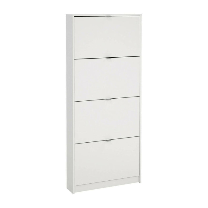 Scarpiera Desideria, Mobile portascarpe, Armadio da ingresso multiuso, Mobiletto per calzature, 70x17 h162 cm, Bianco