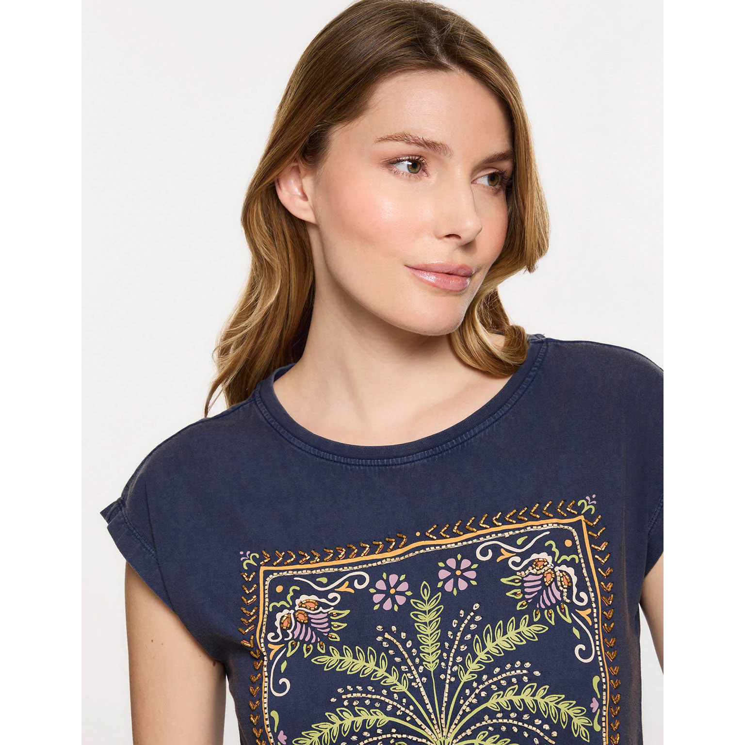 Camiseta Manga Corta Azul Marino - Joei