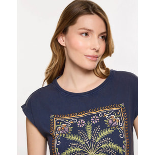 Camiseta Manga Corta Azul Marino - Joei