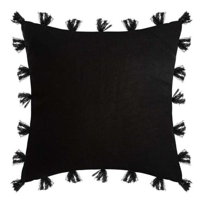 Housse de coussin Rosace Pompons 40 x 40 cm Atmosphera