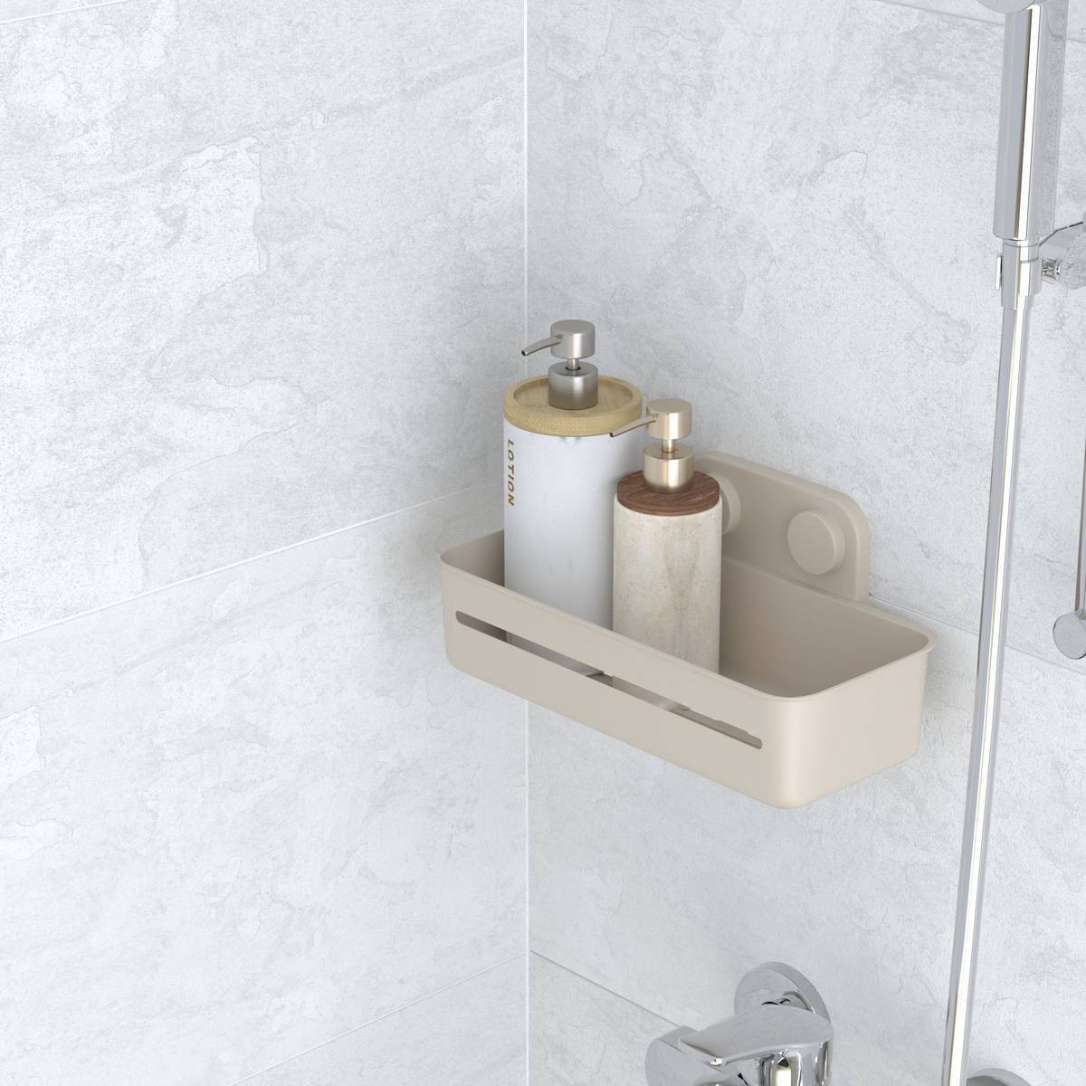 Étagère de douche rectangulaire 1 niveau Easibath beige